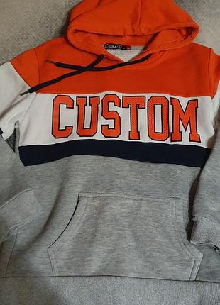 Теплое худи кофта