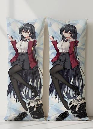Тайхо azur lane дакимакура, подушка обнимашка ростовая 120*40 см