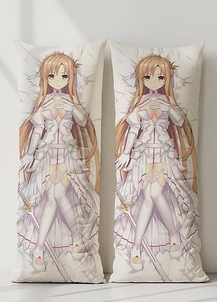 Асуна мастера меча онлайн дакимакура, подушка обнимашка ростовая 120*40 см