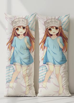 Тромбоцит клетки за работой! дакимакура, подушка обнимашка ростовая 120*40 см