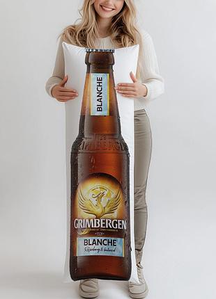 Дакимакура, пиво, grimbergen blanche (подушка обнимашка) 120*40 см