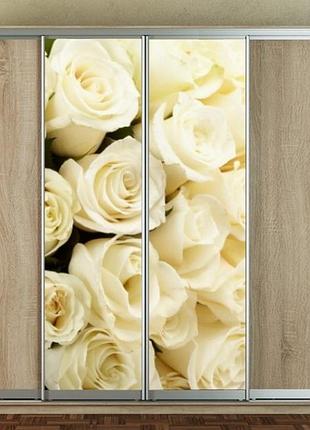 Наклейка для шкафа-купе 220 х 60 см на 2  двери  букет роз (бп_а_fl11900)