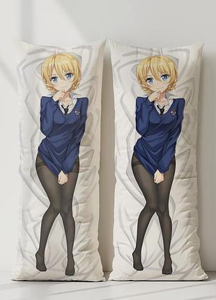 Даржілінг дівчата і танки дакімакура, подушка обіймашка ростова 120*40 см