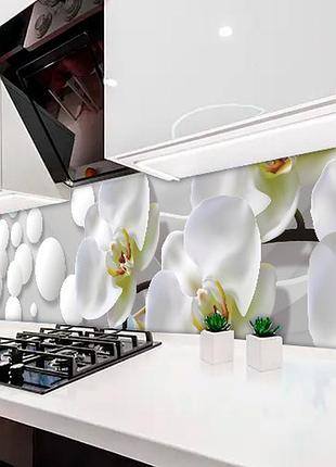 Наклейка на кухонный фартук 60 х 200 см, фотопечать с защитной ламинацией орхидеи (бп-s_fl11773)