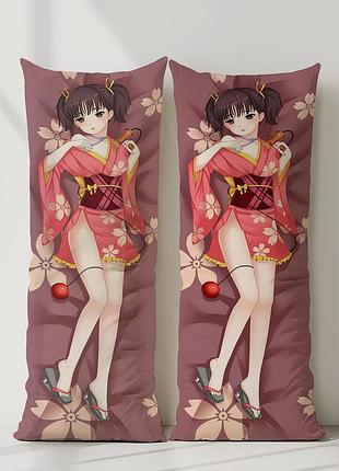 Мумей кабанери железной крепости дакимакура, подушка обнимашка ростовая 120*40 см