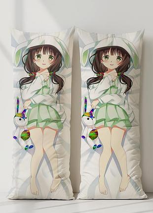 Ризе тедеза это заказ кролика? дакимакура, подушка обнимашка ростовая 120*40 см