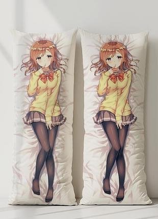 Котори минами любовь вживую! дакимакура, подушка обнимашка ростовая 120*40 см