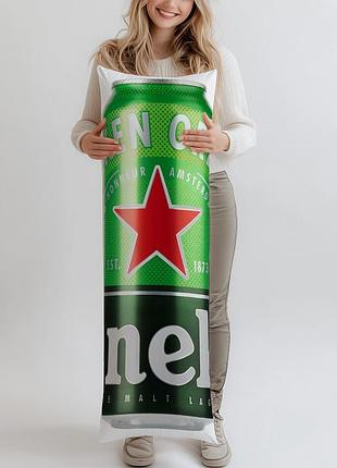 Дакімакура, пиво, heineken, світле (подушка обіймашка) 120*40 см