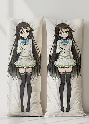 Рейна идзуми мир призраков: мир тысячи цветов дакимакура, подушка обнимашка ростовая 120*40 см