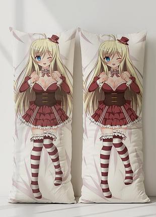 Шоколад noucome (мої розумові вибори повністю заважають моїй шкільній романтиці) дакімакура, подушка обіймашка ростова 120*40 см