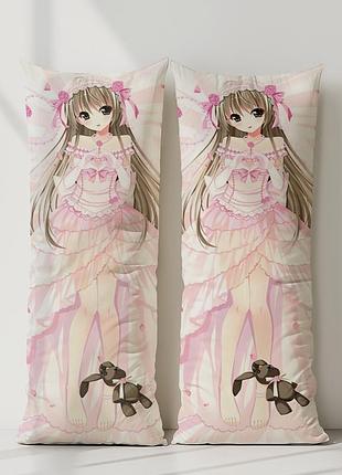 Сора касуґано сора з йосуги дакімакура, подушка обіймашка ростова 120*40 см