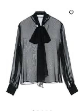 Прозора блузка з бантом zara, сорочка з бантиком, блузка с бантом, прозрачная блуза