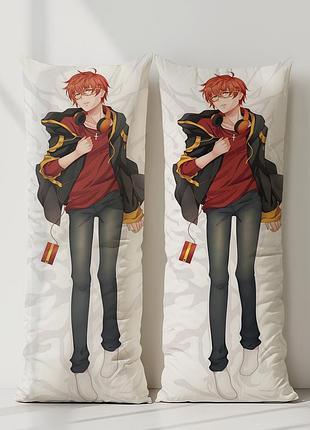 707 загадочный мессенджер дакимакура, подушка обнимашка ростовая 120*40 см
