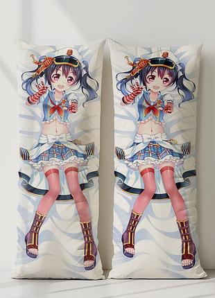 Ніко ядзава любов наживо! дакімакура, подушка обіймашка ростова 120*40 см