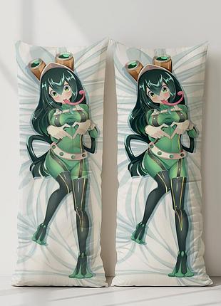 Тсую асуи (фроппи) моя геройская академия дакимакура, подушка обнимашка ростовая 120*40 см