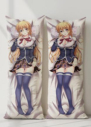 Эрина накири войны еды!: сёкюгэки но сома дакимакура, подушка обнимашка ростовая 120*40 см