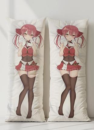 Хошо марин виртуальный ютубер дакимакура, подушка обнимашка ростовая 120*40 см