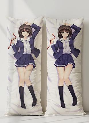 Меґумі като саекано: як виховати нудну дівчину дакімакура, подушка обіймашка ростова 120*40 см