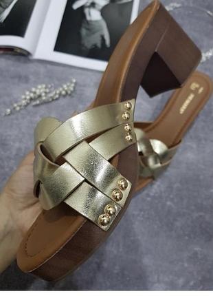 Сабо шльопки 39 розмір pu шкіра