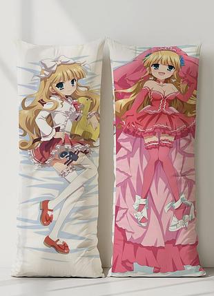 Рико мине ария: пурпурный патрон дакимакура, подушка обнимашка ростовая 120*40 см
