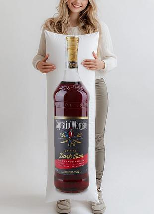 Ром captain morgan dark, 1л, (подушка обнимашка) 120*40 см