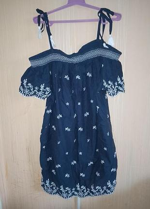 Вышитое платье туника 56 размера