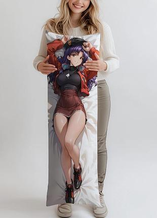 Дакимакура misato katsuragi evangelion, (подушка обнимашка) 120*40 см