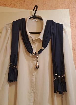 Шарф, с декоративной клипсой