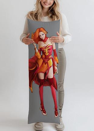 Дакимакура lina (dota 2), (подушка обнимашка) 120*40 см