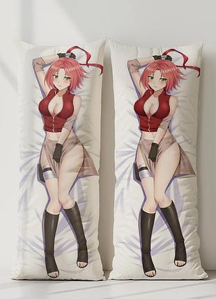 Сакура харуно наруто дакимакура, подушка обнимашка ростовая 120*40 см