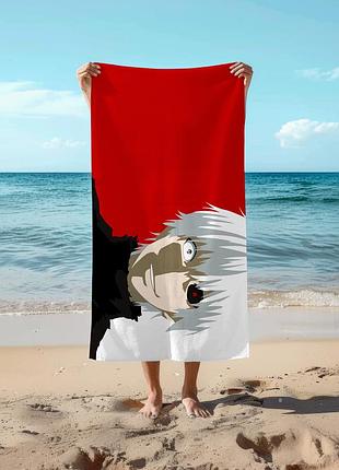 Аниме полотенце токийский гуль кен канеки 78 на 140 см, код 2581