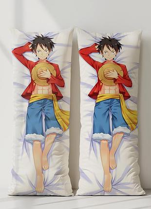 Монкі д. луффі ван-піс дакімакура, подушка обіймашка ростова 120*40 см