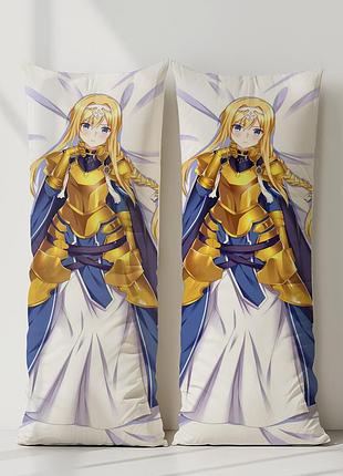 Элис зуберг мастера меча онлайн дакимакура, подушка обнимашка ростовая 120*40 см