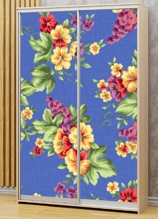 Наклейка на шкаф-купе 220 х 60 см на 2 двери цветочный фон (бп_а_fl13311)
