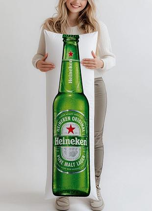 Дакимакура, пиво, heineken, светлое (подушка обнимашка) 120*40 см