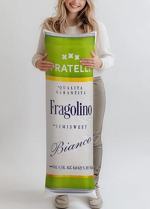 Дакімакура, напій винний, fratelli fragolino bianco (подушка обіймашка) 120*40 см