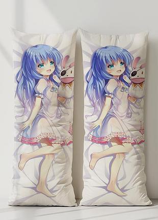 Йошино свидание с жизнью дакимакура, подушка обнимашка ростовая 120*40 см