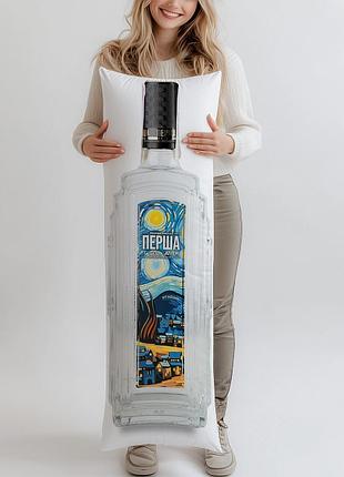 Дакімакура, горілка «перша гільдія» «поважна», 0,7л, (подушка обіймашка) 120*40 см