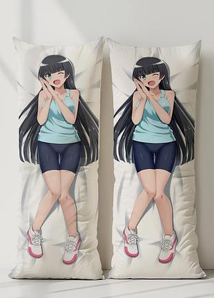 Сорюин акими насколько тяжёлые гантели, которые ты поднимаешь? дакимакура, подушка обнимашка ростовая 120*40
