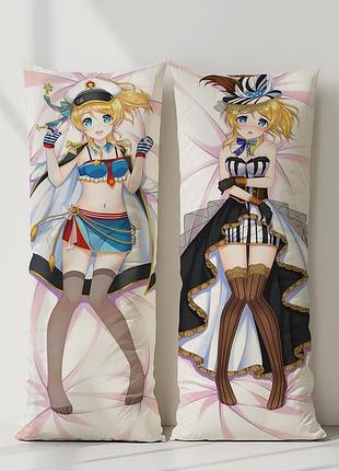 Эли аясэ любовь вживую! дакимакура, подушка обнимашка ростовая 120*40 см