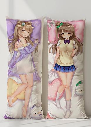 Котори минами любовь вживую! дакимакура, подушка обнимашка ростовая 120*40 см