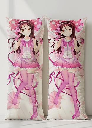 Маки нишикино любовь вживую! дакимакура, подушка обнимашка ростовая 120*40 см