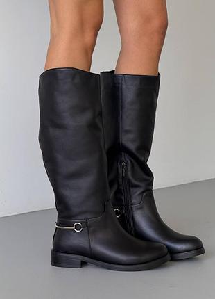 Сапоги еврозима от TM️ "lirio &amp; nivelle" 
цвет: черный, натуральная кожа