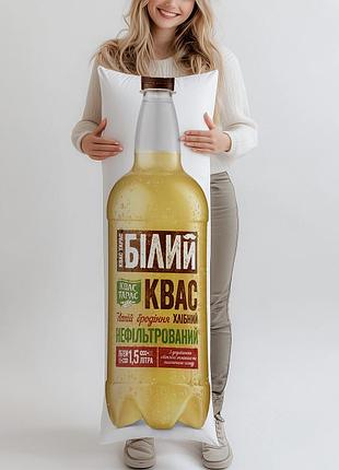 Дакимакура, квас, квас тарас белый (подушка обнимашка) 120*40 см