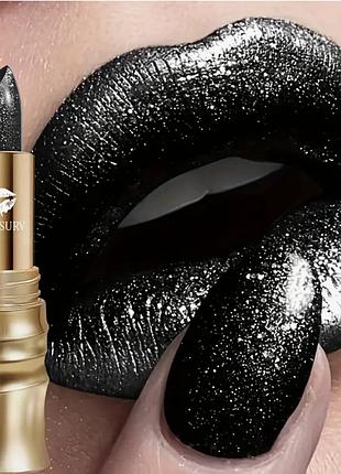 Глянцевая черная помада