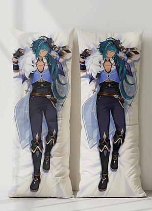 Кея геншин імпакт дакімакура, подушка обіймашка ростова 120*40 см