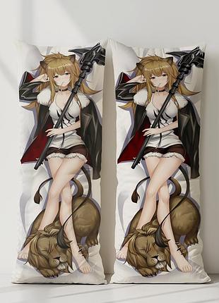 Сидж аркнайтс дакимакура, подушка обнимашка ростовая 120*40 см