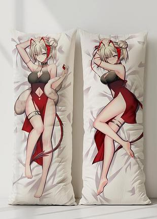 Дабл-ю аркнайтс дакимакура, подушка обнимашка ростовая 120*40 см