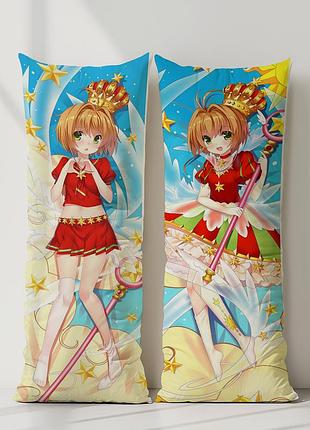 Сакура киномото сакура — собирательница карт дакимакура, подушка обнимашка ростовая 120*40 см