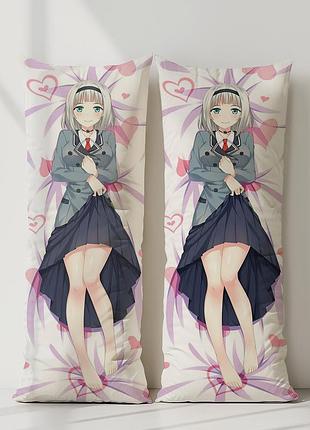 Анна нишикиномия симонета дакимакура, подушка обнимашка ростовая 120*40 см